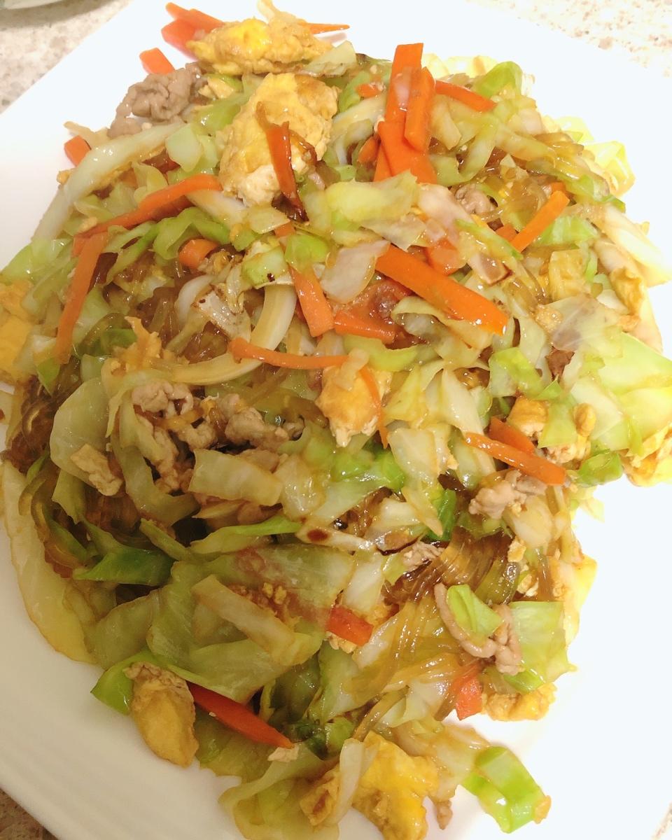 包菜炒粉丝