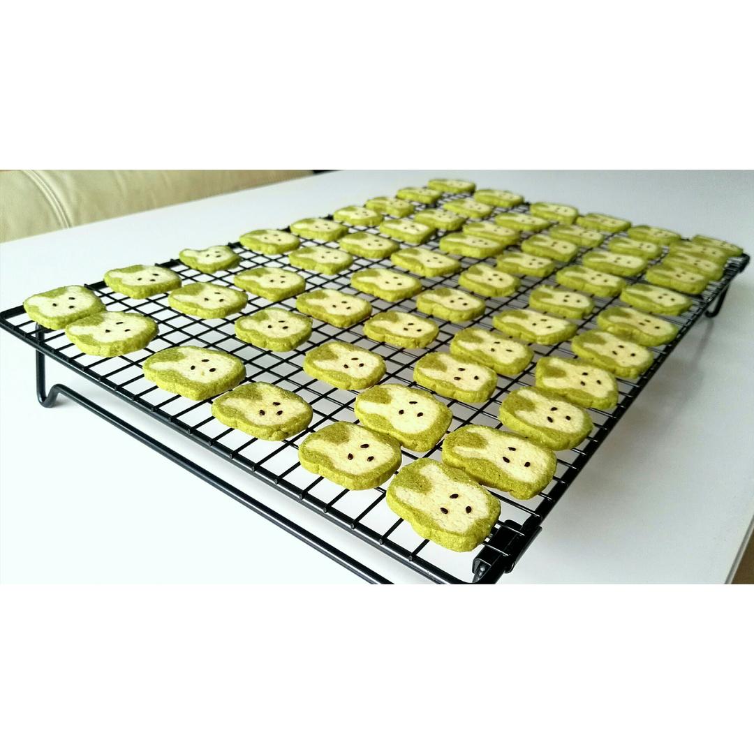 抹茶兔兔曲奇（比熊猫简单！超详细实物图+超良心手绘图）