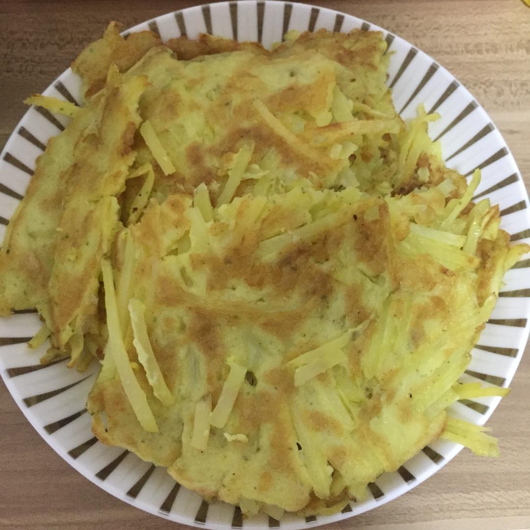 土豆丝鸡蛋饼