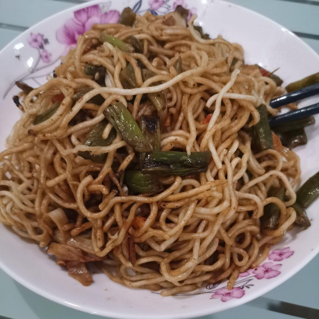 豆角焖面（素）