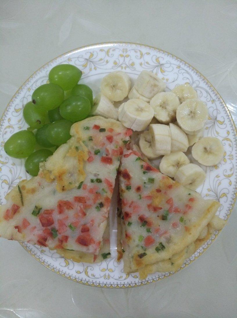快手早餐-火腿香葱煎饼