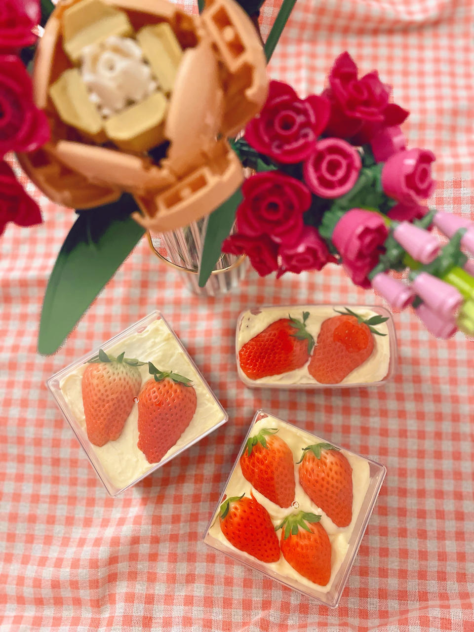 🍓高颜值草莓盒子蛋糕『简单快手』超详细