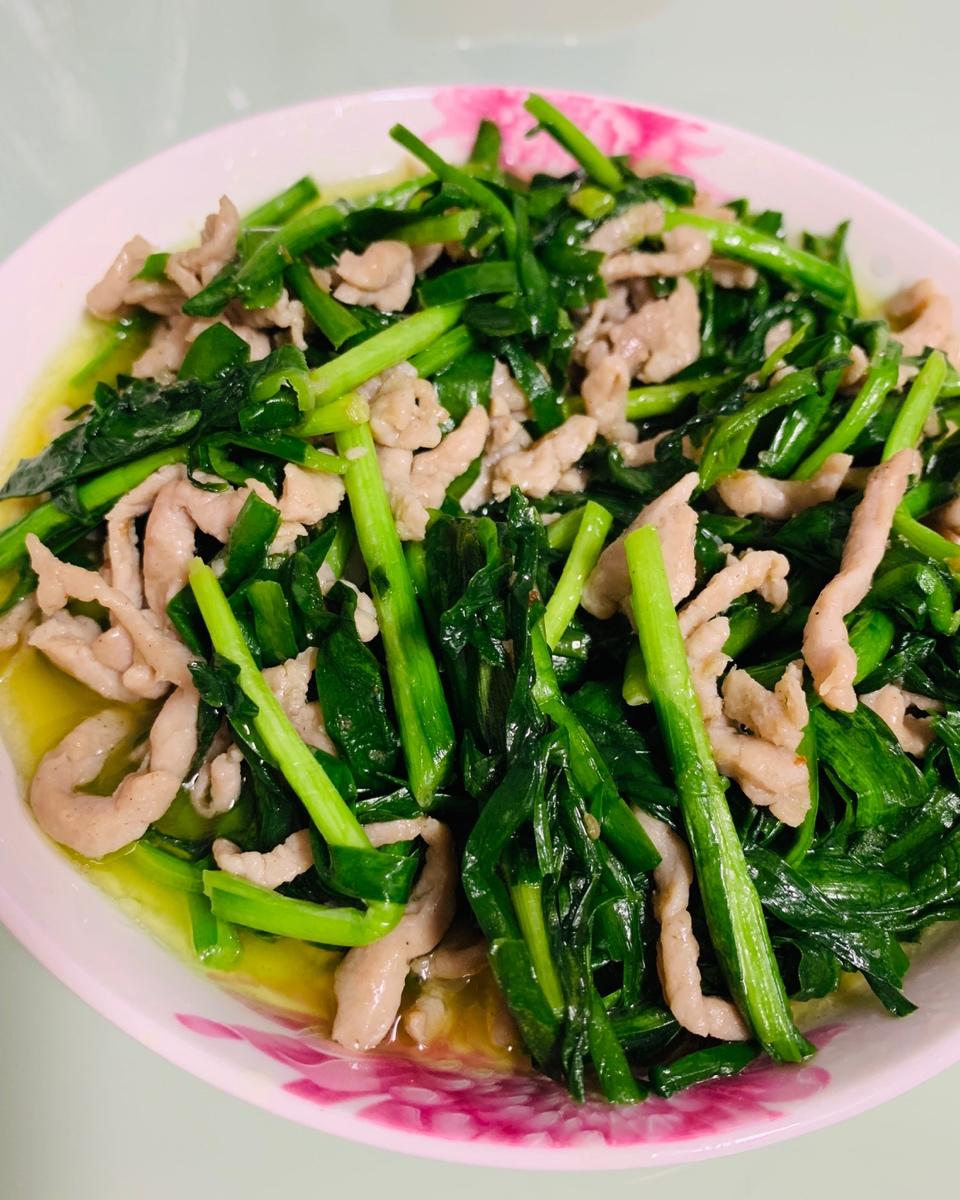 幸福的巧克力98做的韭菜炒肉丝