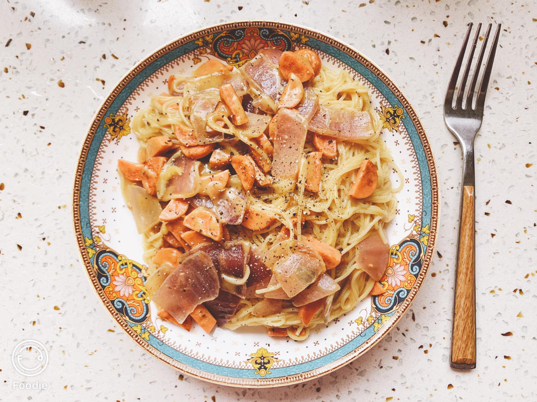 咖喱火腿螺旋意面