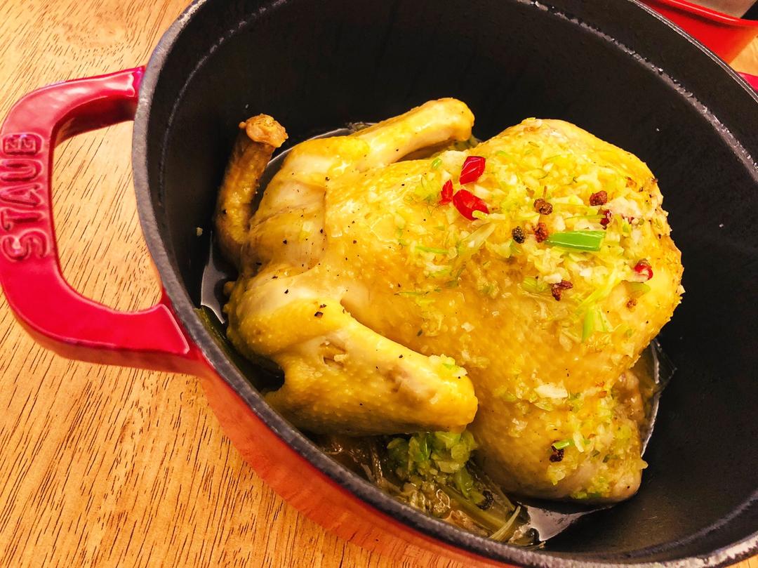 无水葱油鸡-staub珐琅锅版