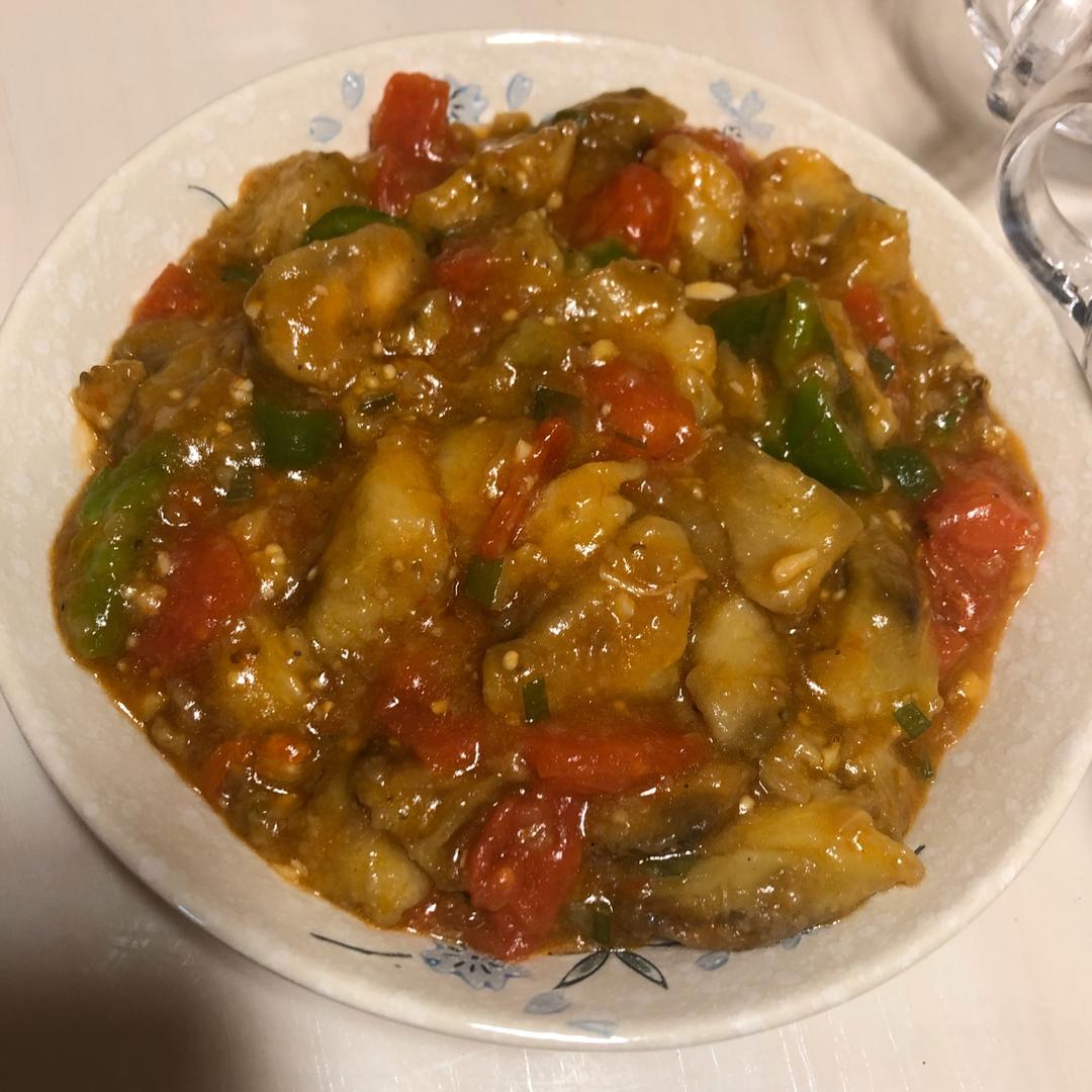 〈烧茄子〉，西红柿版。欣小厨 😉