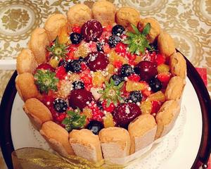（可圣诞可生日可节日）饼干围水果蛋糕（6寸）的做法 步骤15