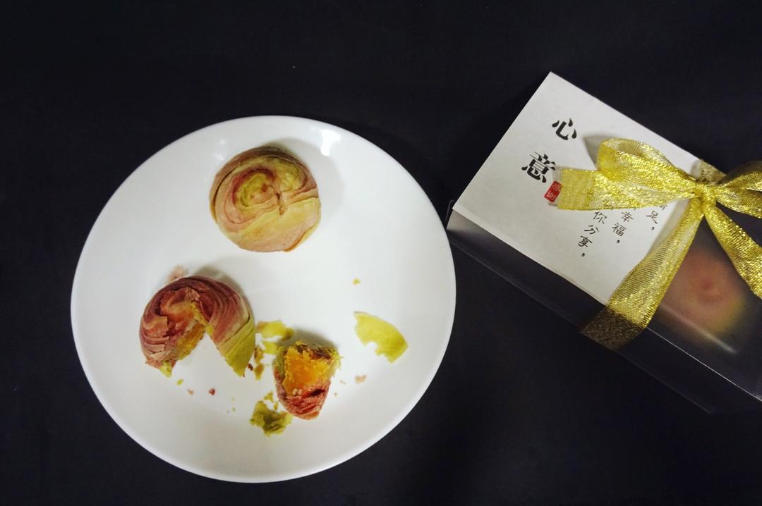 彩虹渐变蛋黄酥（无需揉出膜）
