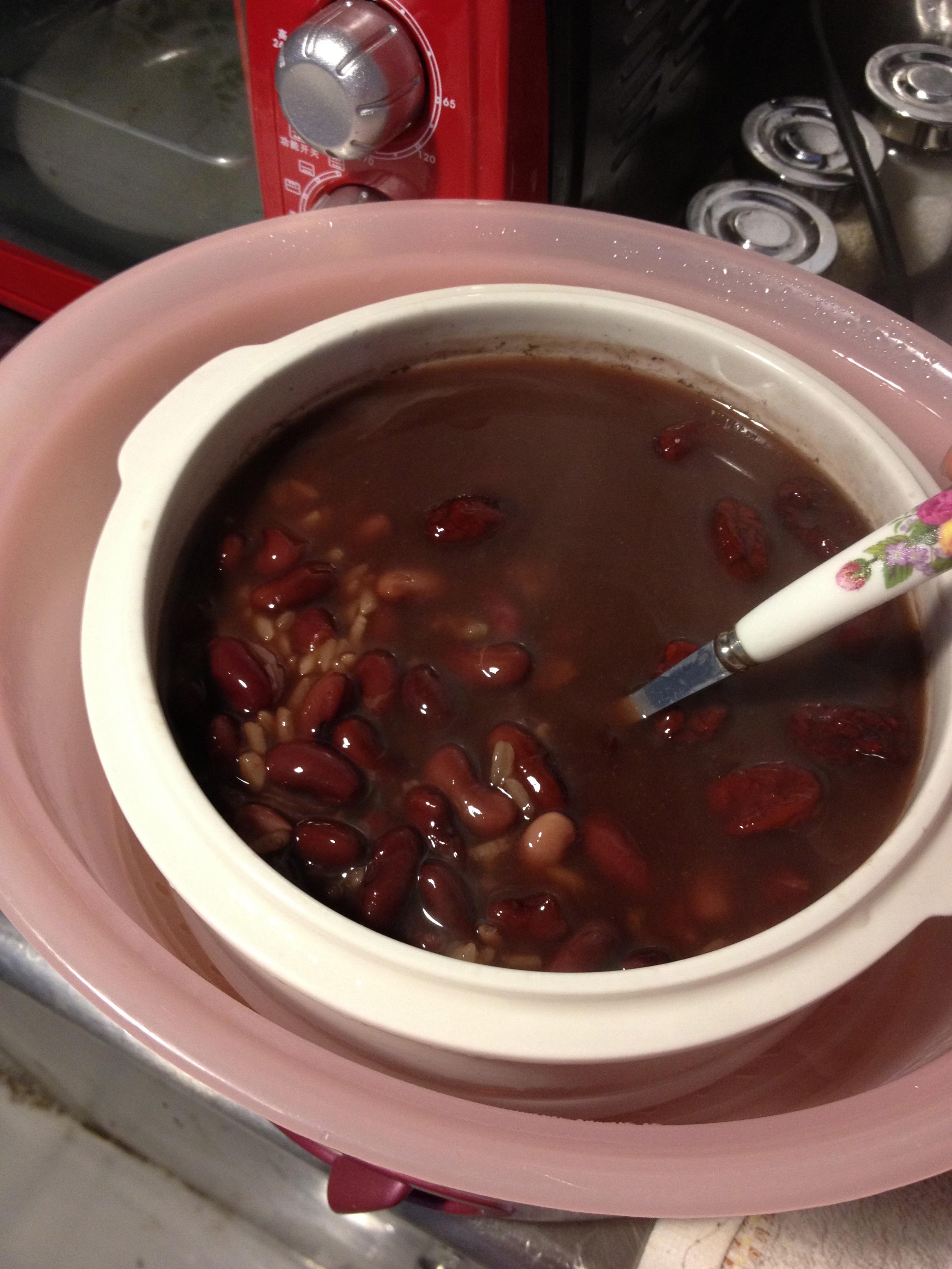 红豆糯米红枣粥的做法