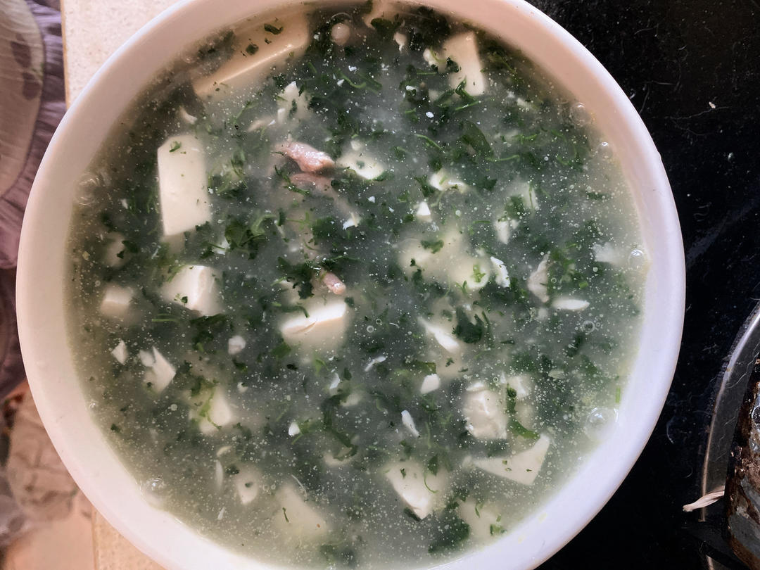 荠菜豆腐羹的做法