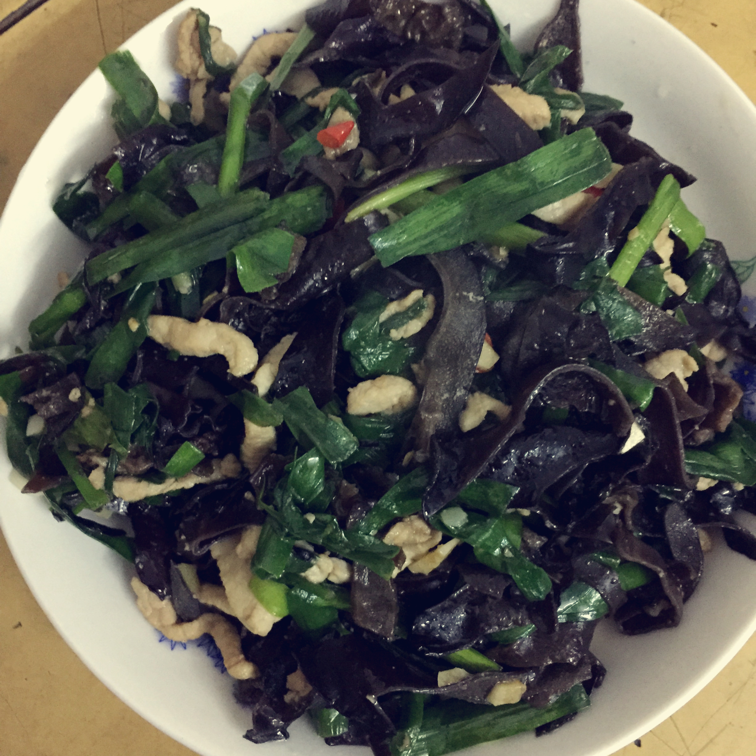 木耳韭菜肉丝