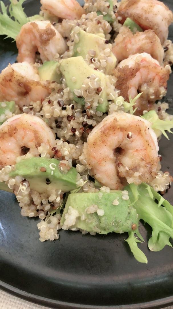 低脂必选——油醋汁大虾藜麦couscous沙拉🥗