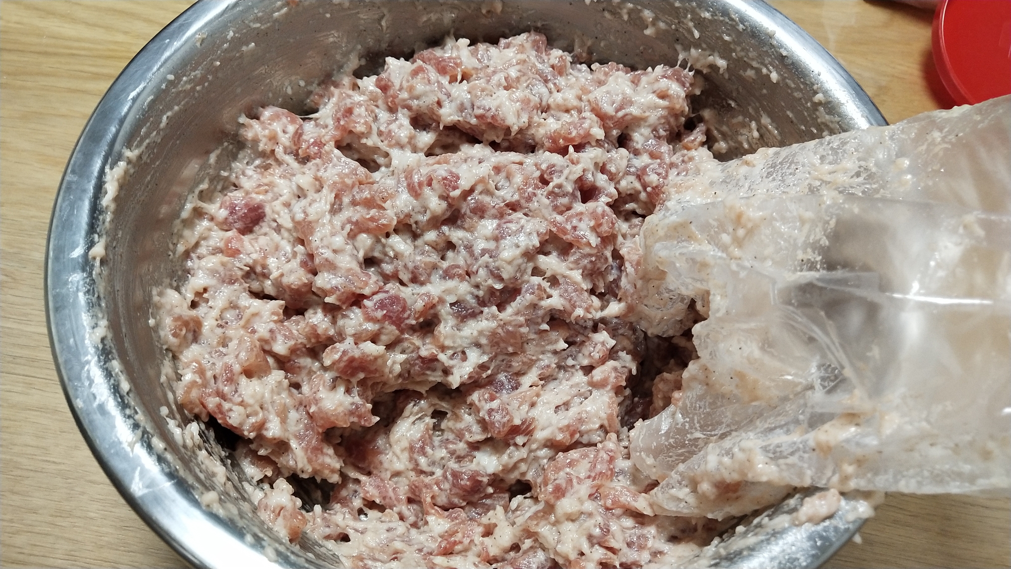 能量满满的猪肉脆皮肠(烤肠、灌肠、自制香肠)的做法 步骤4