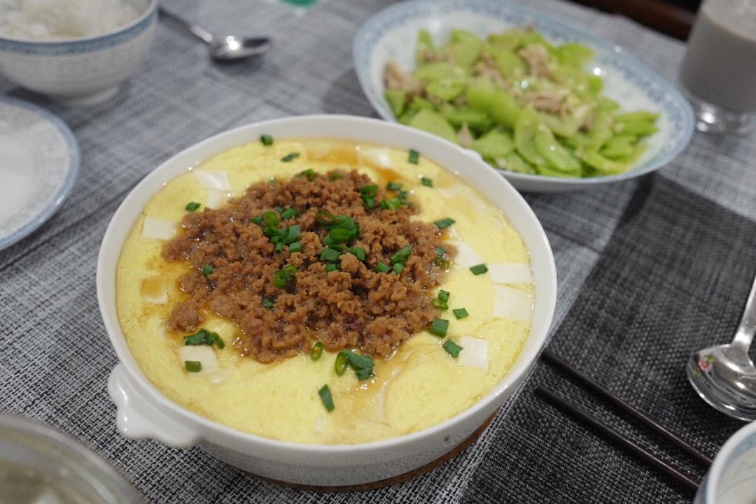 肉末豆腐蒸蛋