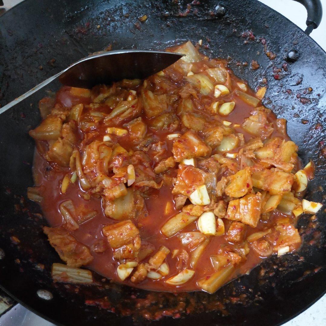 韩式泡菜炒五花肉——很爽很下饭哦