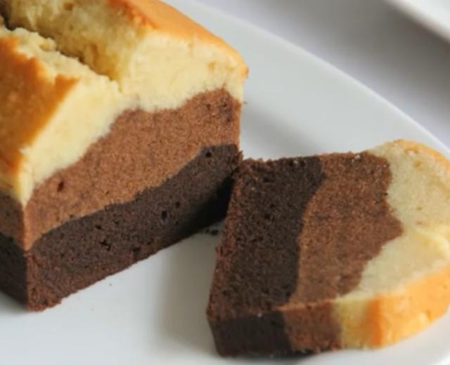 三色巧克力磅蛋糕🍰材料简单 快速