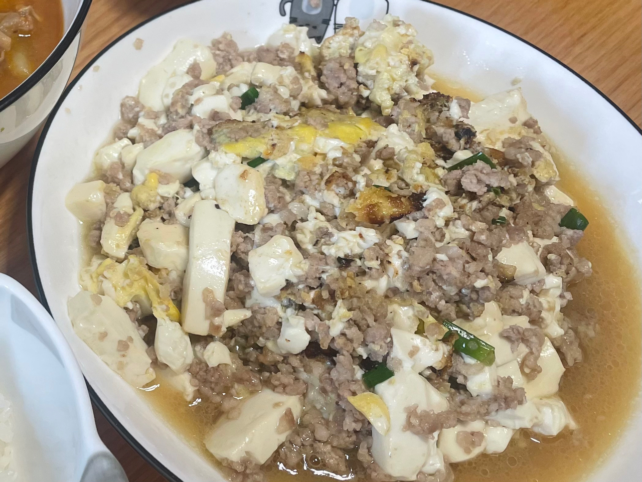 炒｜肉沫抱蛋豆腐Minced Meat Stuffed Tofu with Egg