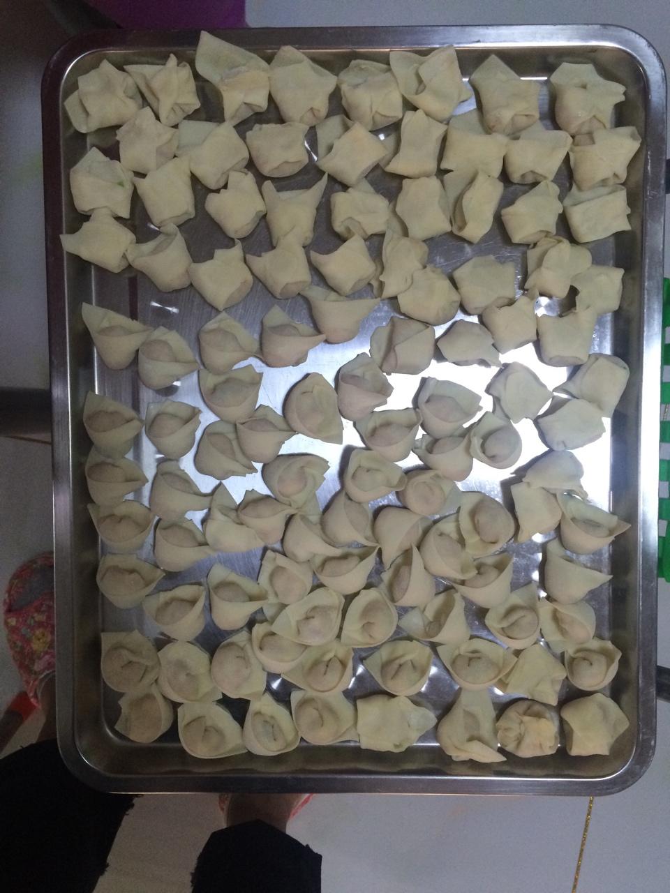 元宝馄饨包法