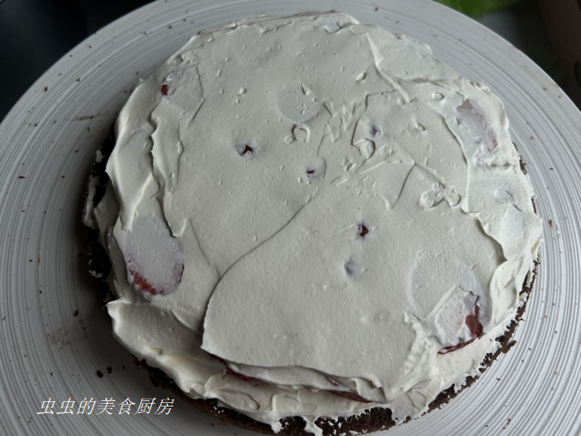 鲜草莓巧克力裸蛋糕的做法 步骤9