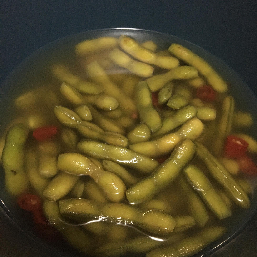 煮毛豆—不会变色版