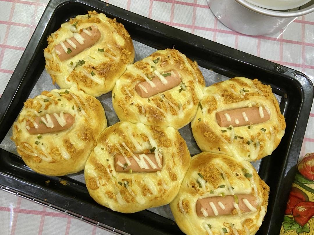 香葱火腿肉松面包