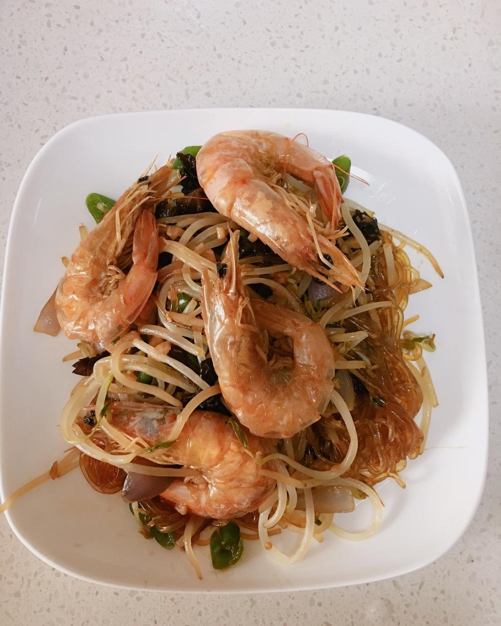 虾干粉丝煲