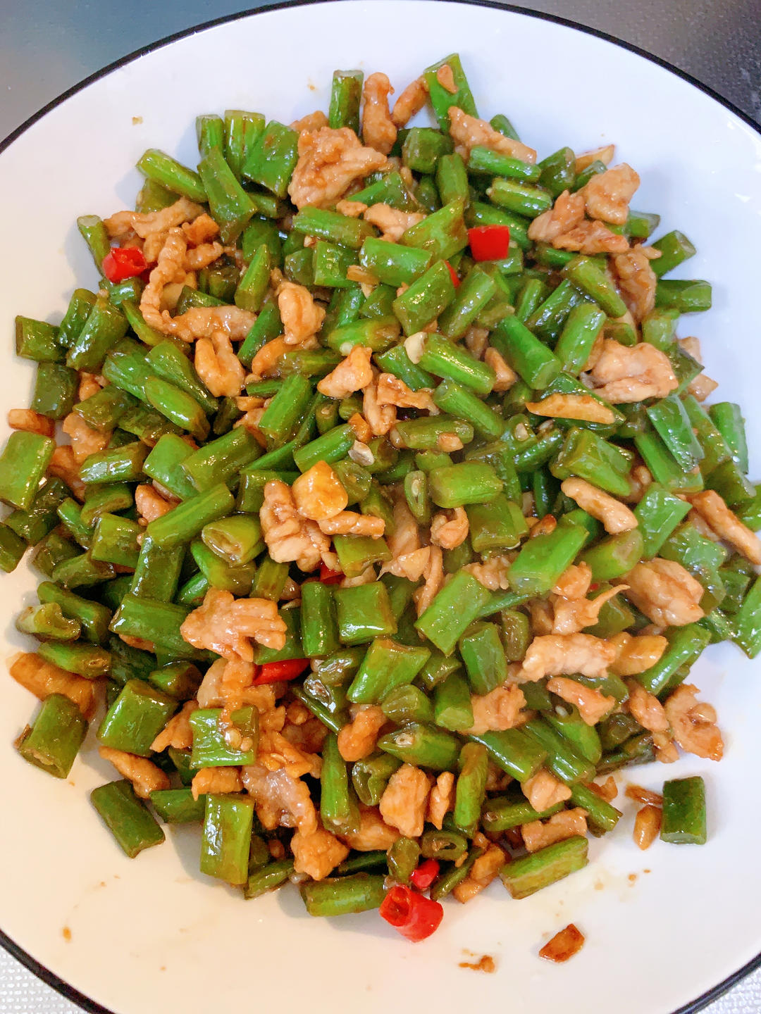 肉沫豆角下饭菜