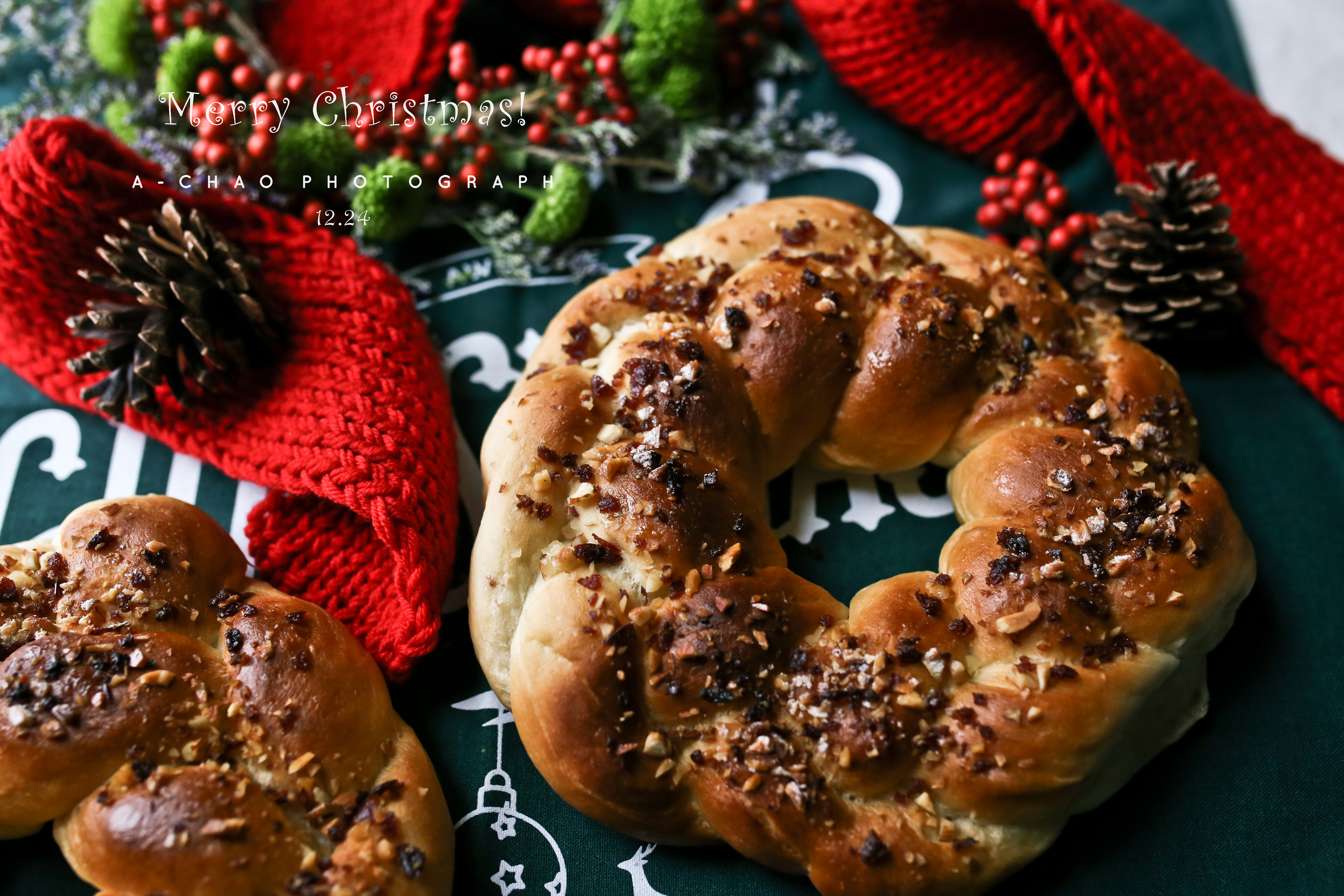 圣诞花环面包——软胖版的做法