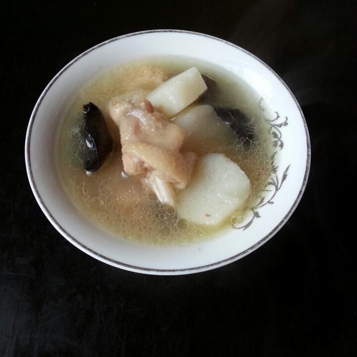 山药木耳炖老母鸡