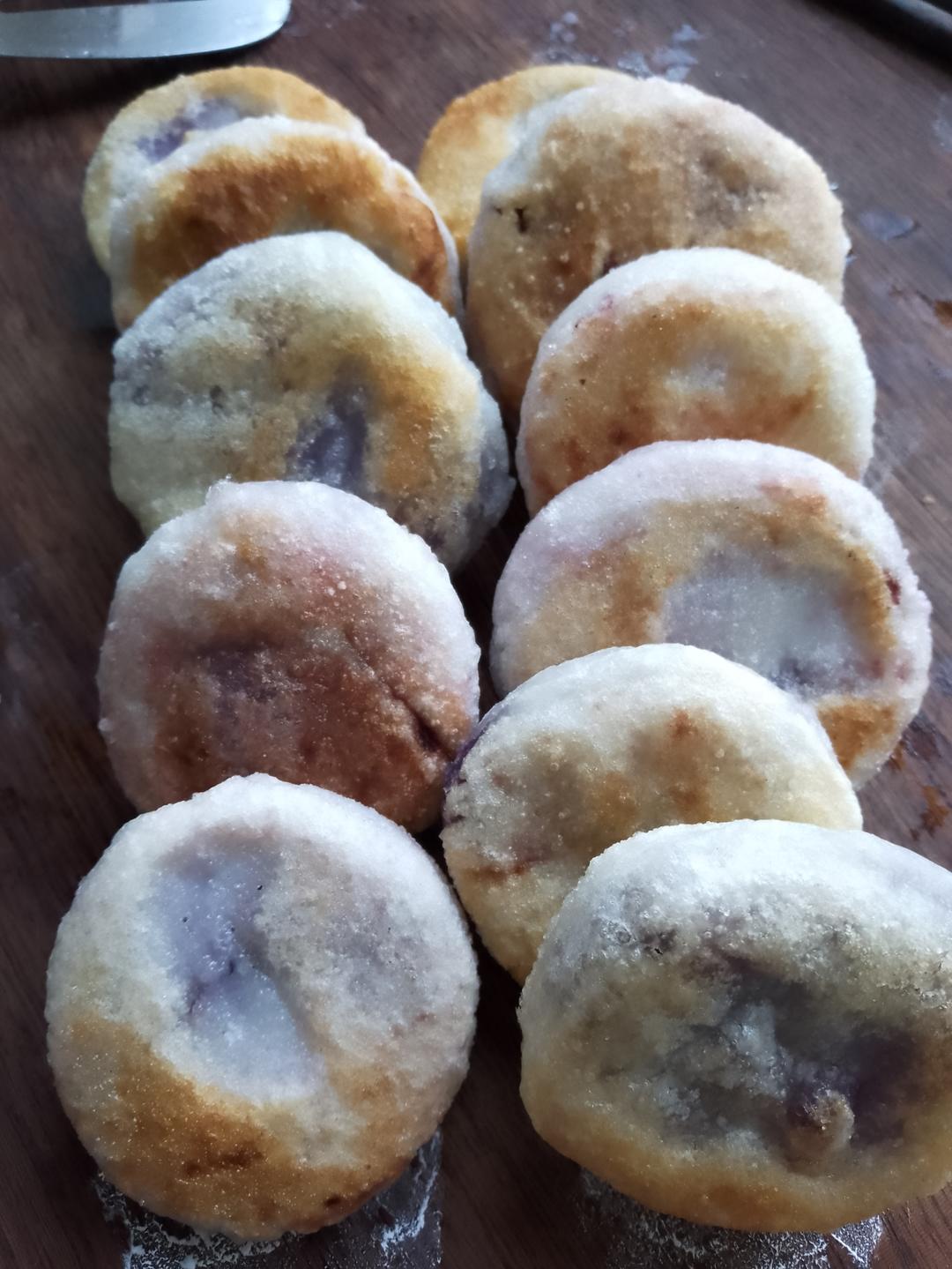 奶香脆皮紫薯饼