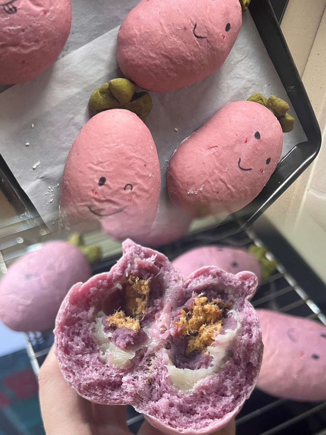 自制可爱jellycat茄总面包｜芝士红薯馅