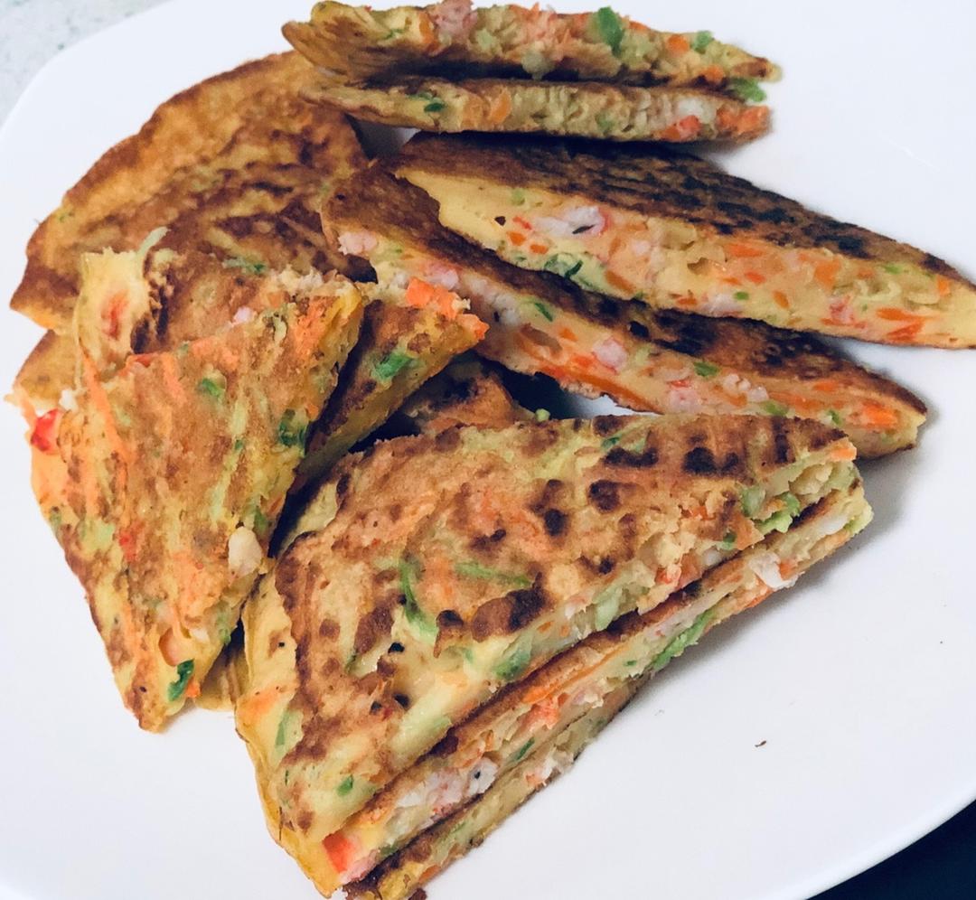 黄瓜鸡蛋虾仁饼