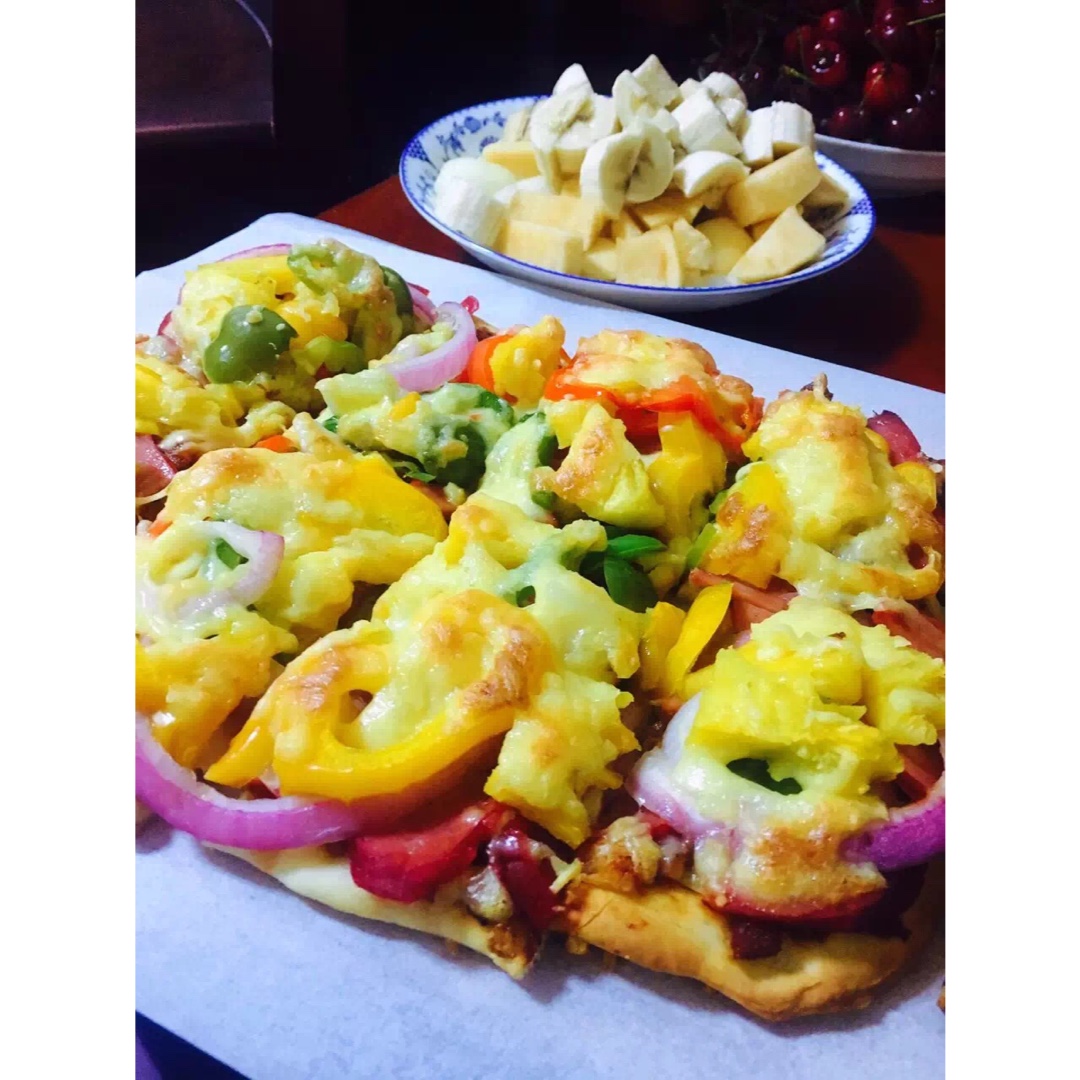 饼底用酸奶和面的pizza