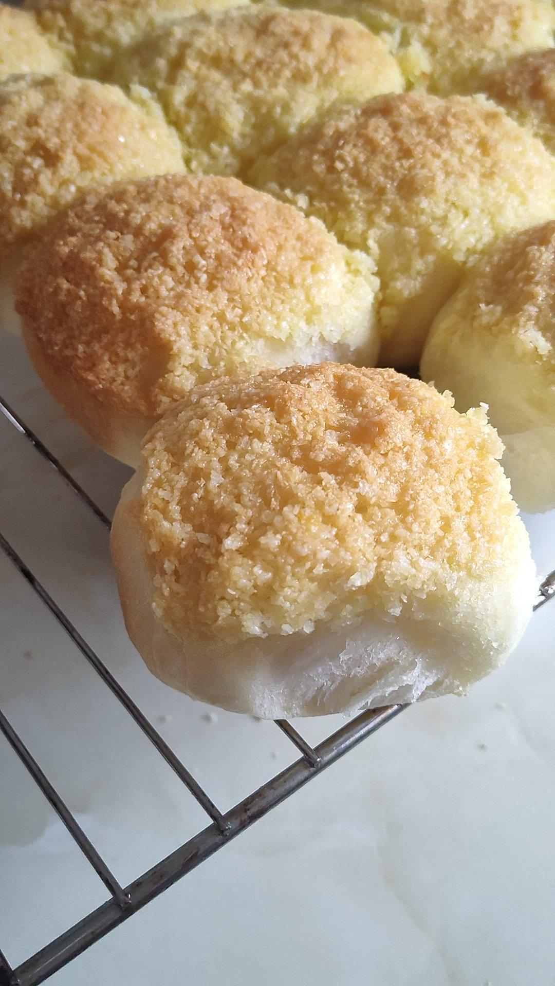 心安足矣做的椰蓉餐包(一次发酵,玉米油版,或黄油)