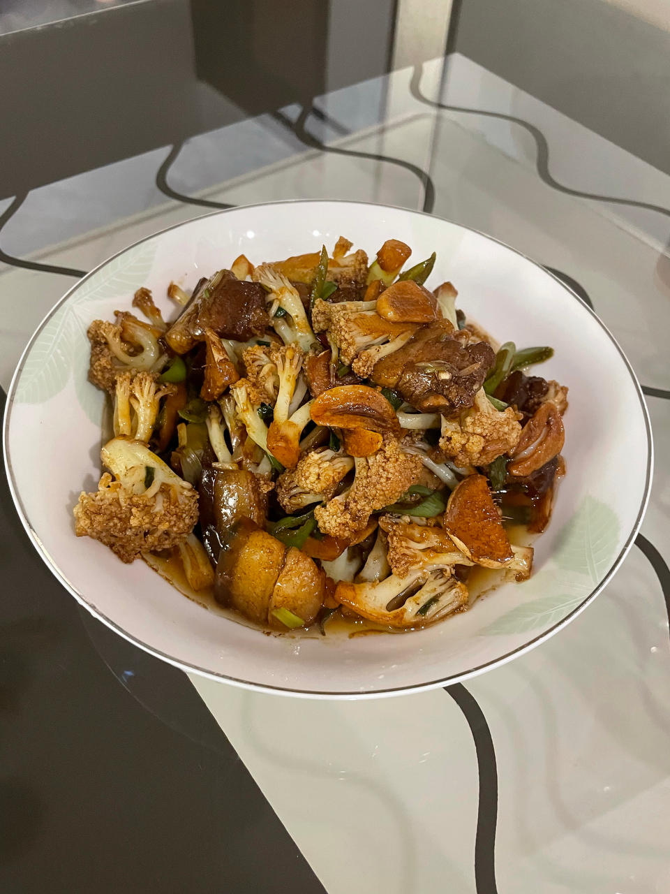 干煸菜花（花菜炒肉）