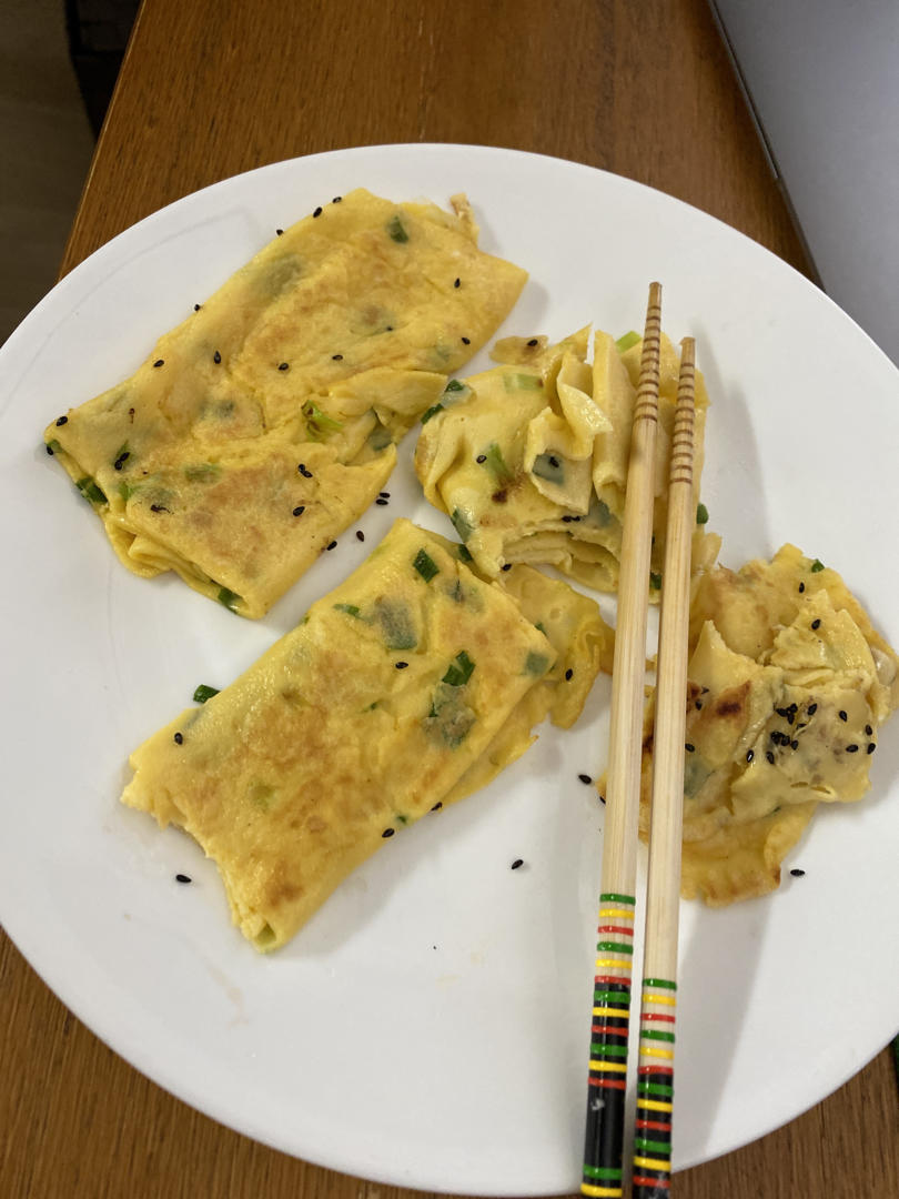 快手葱花鸡蛋饼