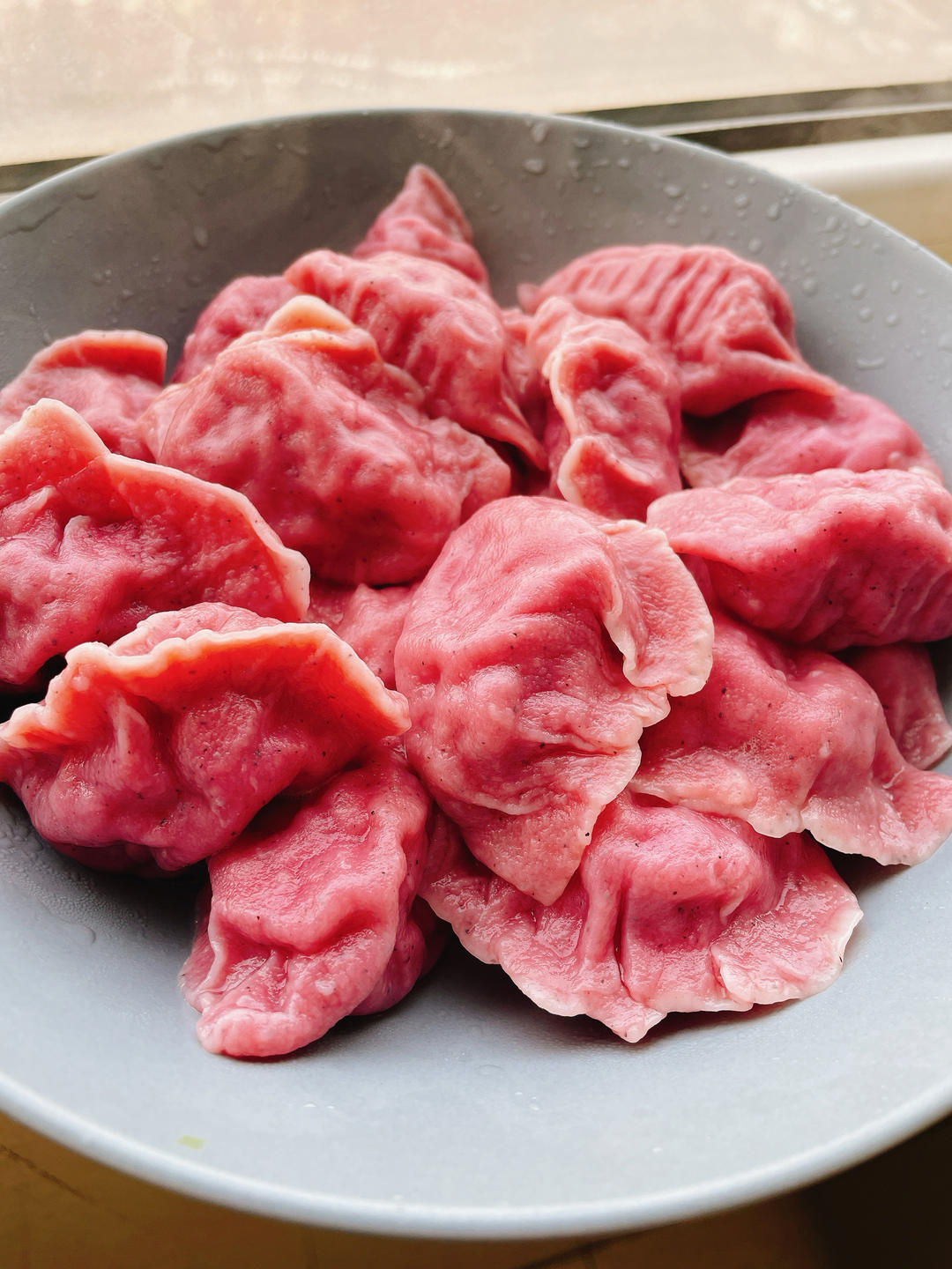 春节红红火火饺子～火龙果水饺（独家）