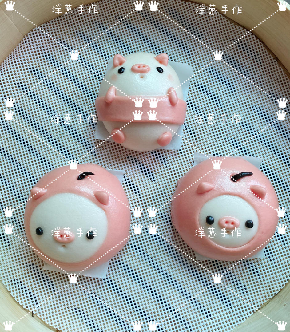 苹果🍎西瓜🍉小猪造型馒头