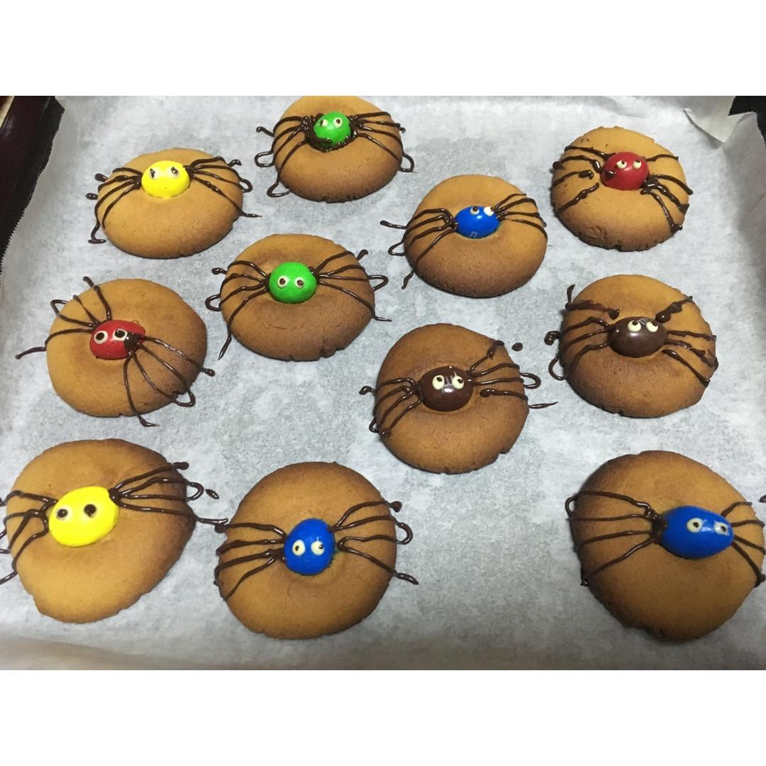 万圣节蜘蛛花生酱曲奇