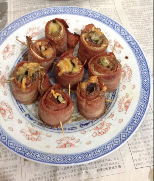 杏鲍菇培根卷