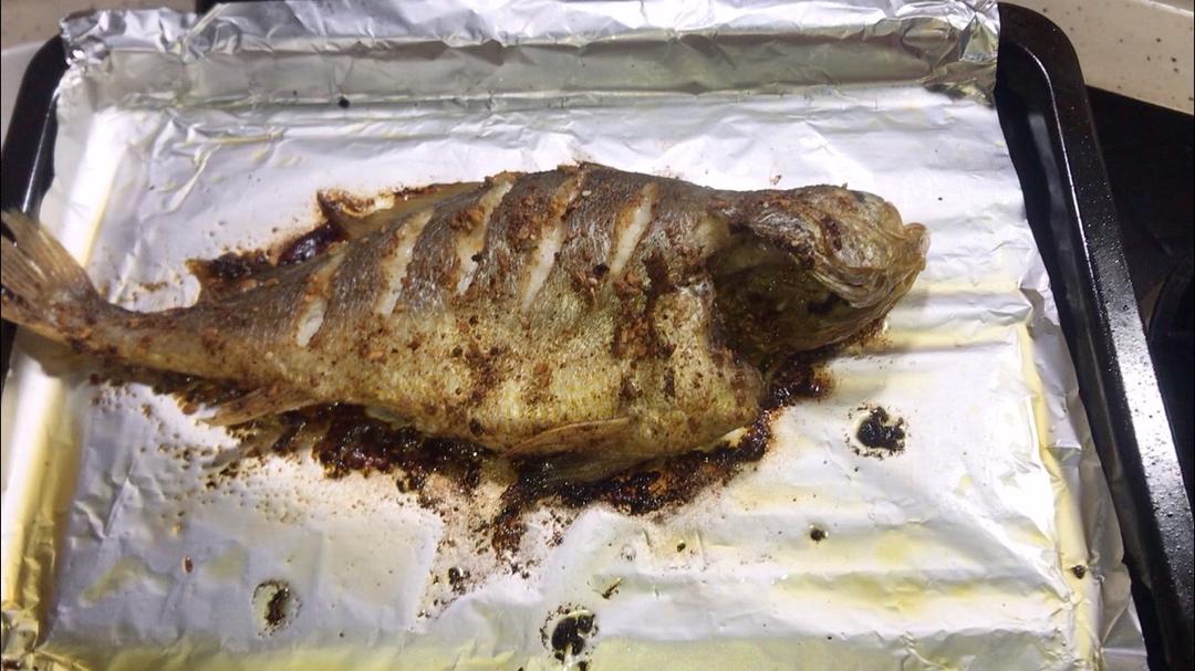 烤箱版懒人烤大黄花鱼