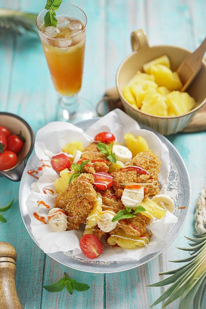 呱呱呱呱做的缤纷水果炸鸡