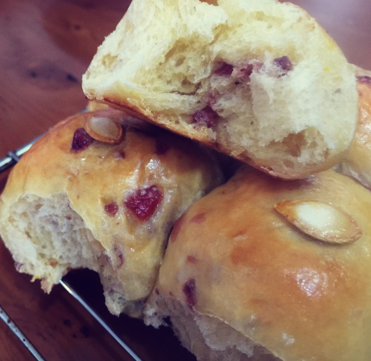 南瓜蔓越梅排包（爱和自由版）