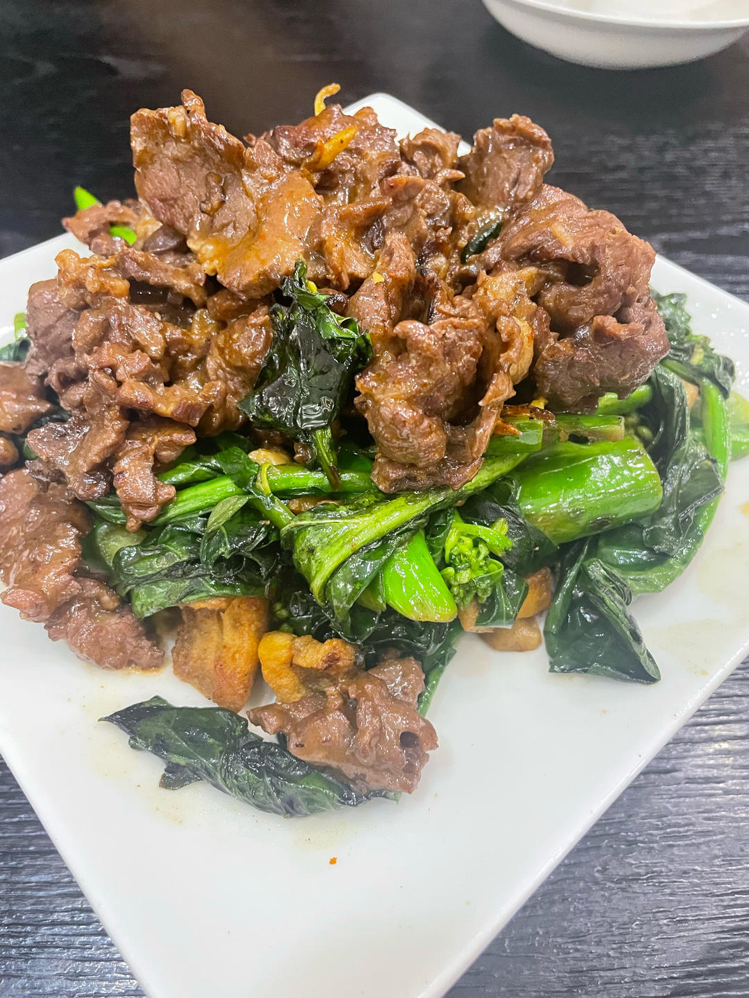 沙茶牛肉炒芥兰