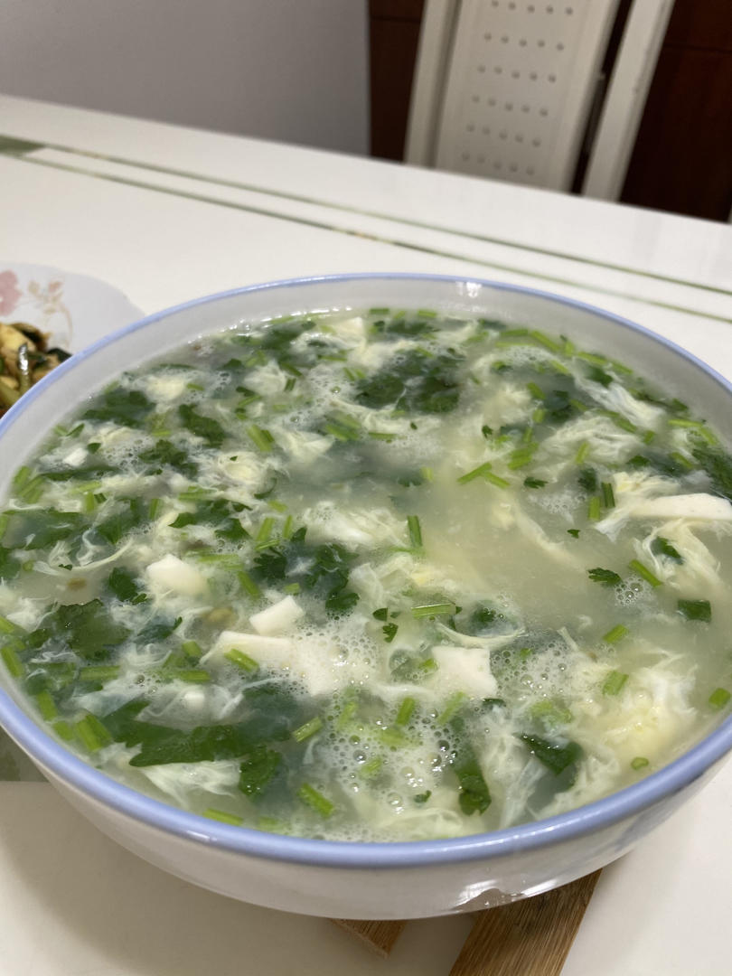 皮蛋豆腐香菜汤
