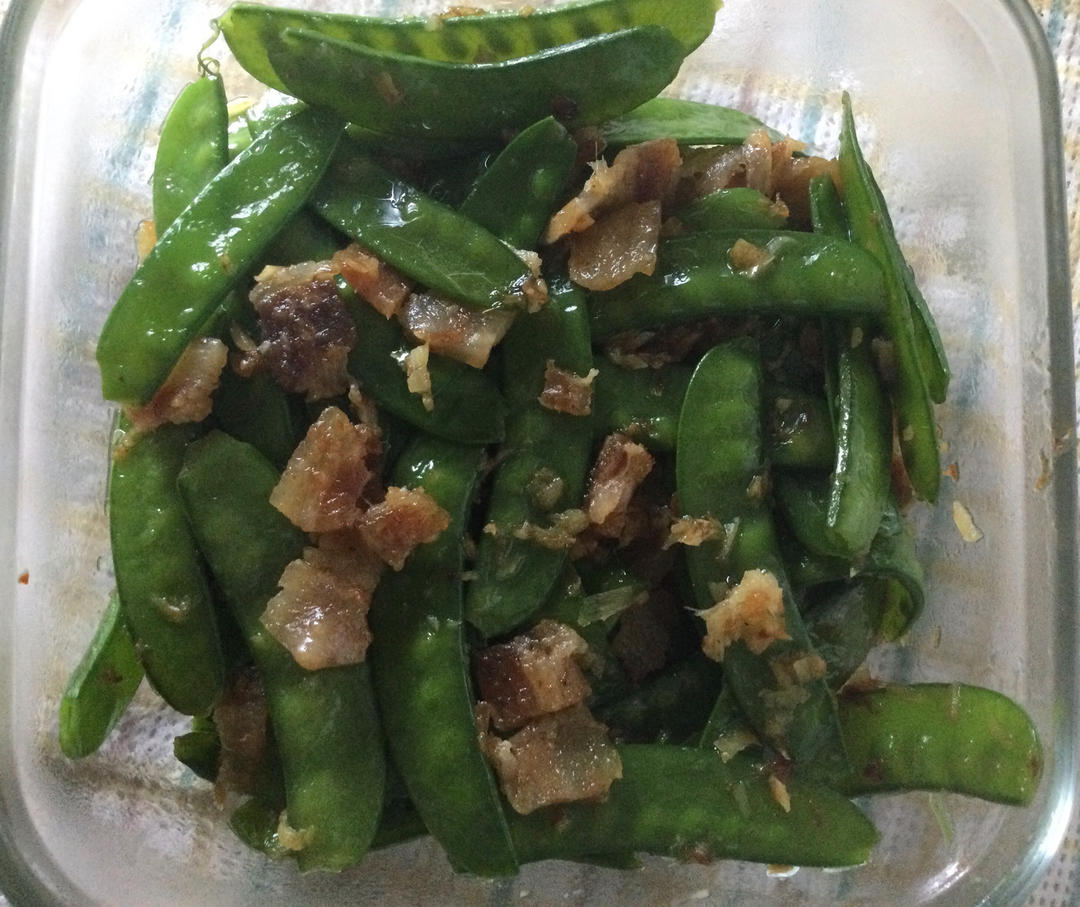 腊肉炒荷蘭豆