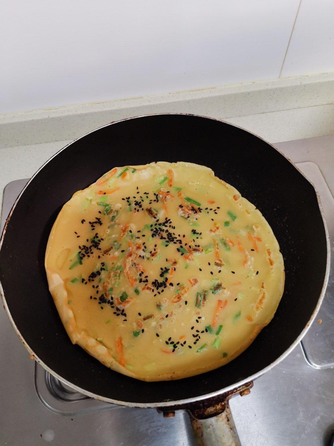 胡萝卜鸡蛋葱饼