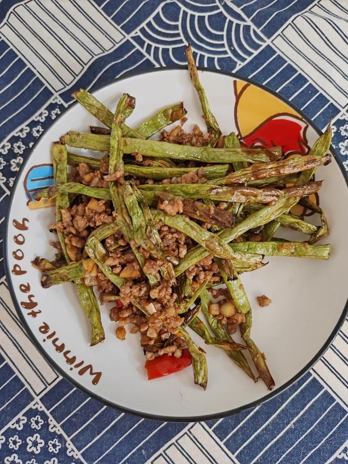 快手无油炸空气炸锅健康版干煸四季豆