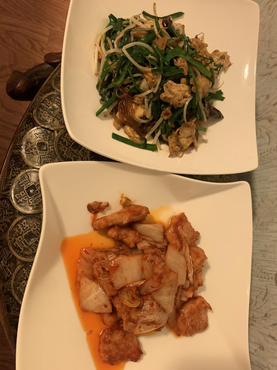 辣白菜炒五花肉
