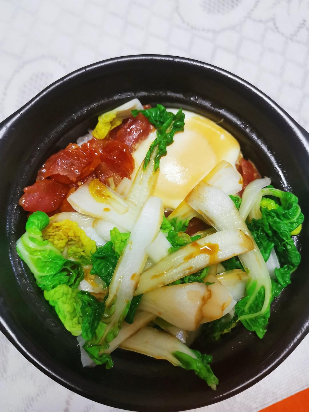 香喷喷的🍲腊肠煲仔饭（砂锅版）超简单神速